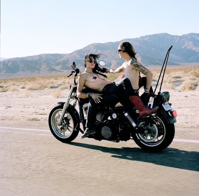 Girls on a motorcycle in Huainan
