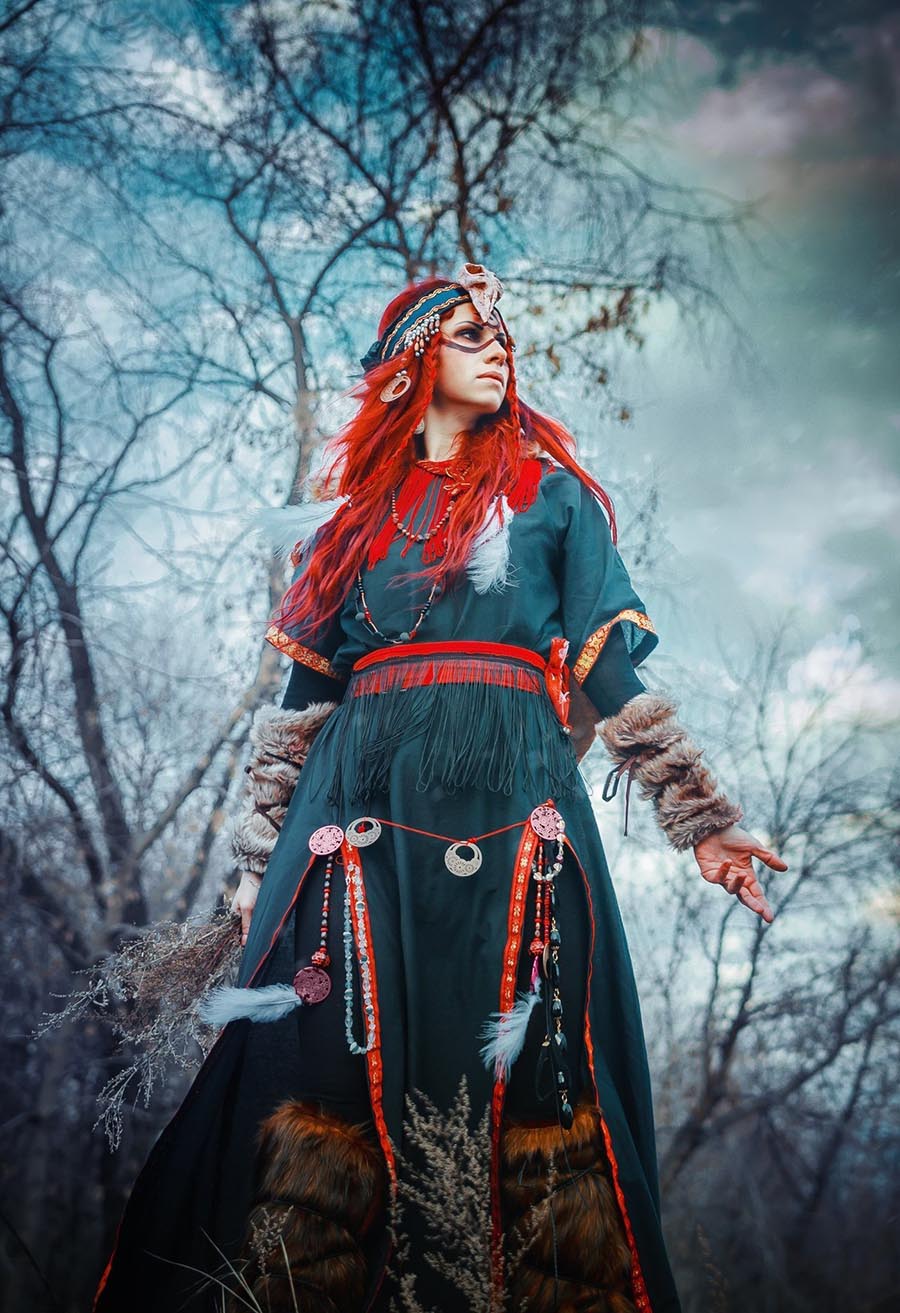 Girls in Slavic costumes underwear in Huainan