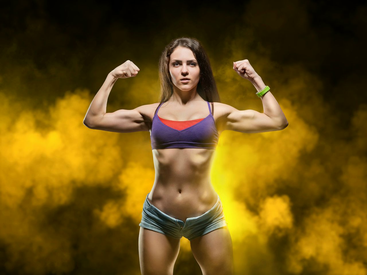 Athletic girls in Huainan